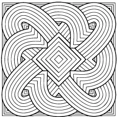 Geometric coloring pages for adults
