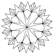 Geometric star coloring pages