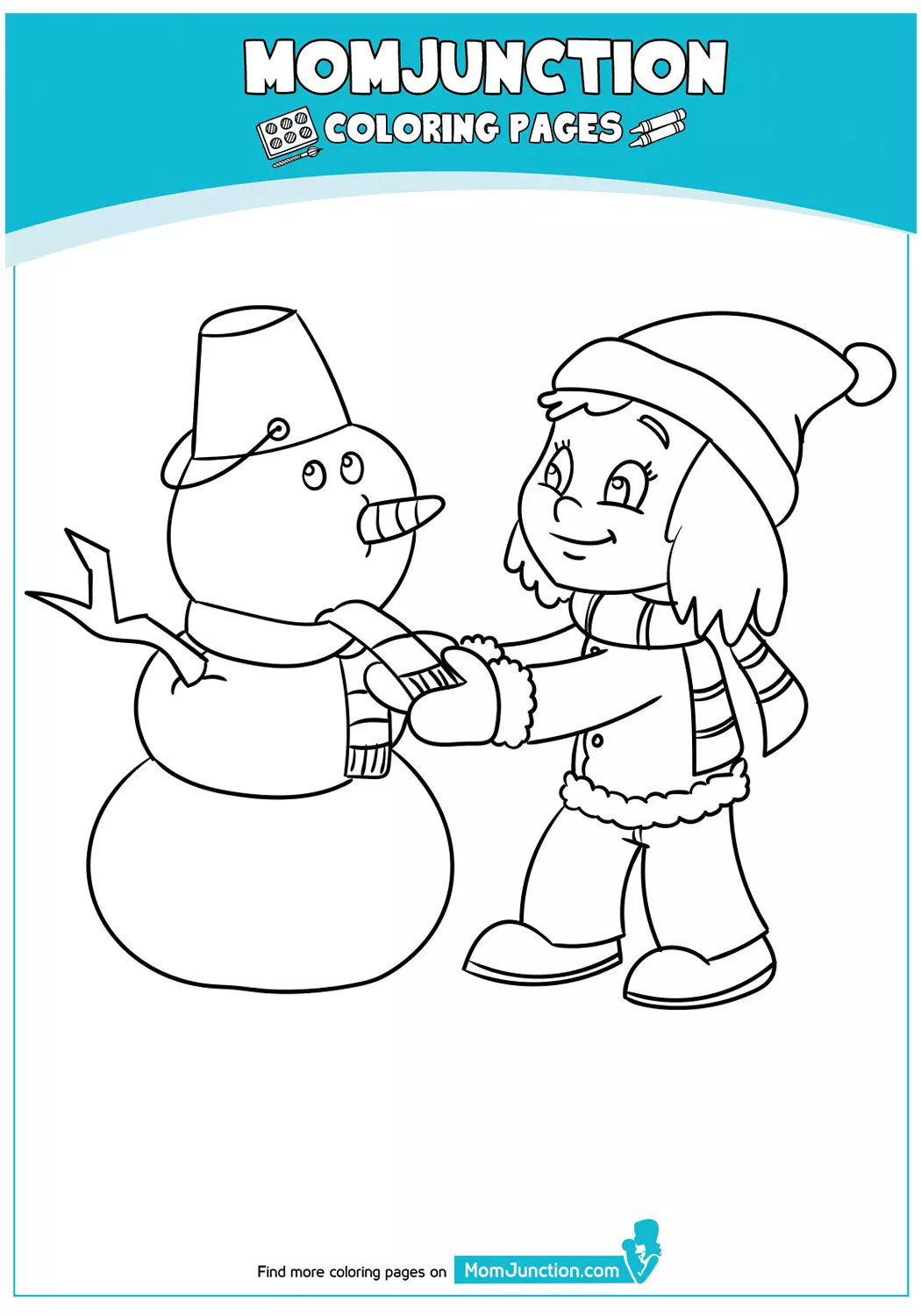 Girl-making-snowman