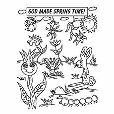 God made spring coloring pages