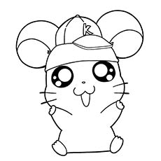 Laughing guinea pig coloring page