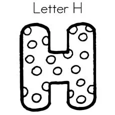 Capital letter H coloring pages