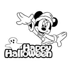 Minnie Mouse, Disney Halloween coloring page