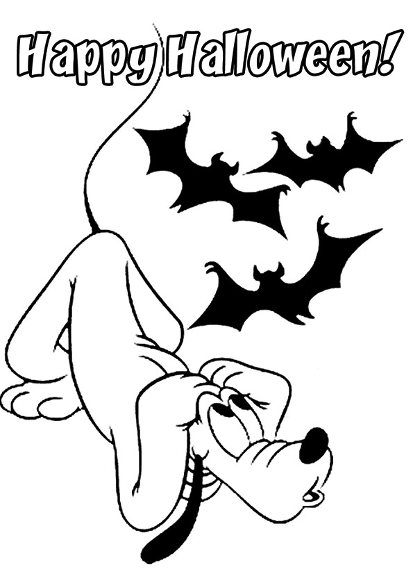 Halloween-coloring-pages-pluto-with-bats