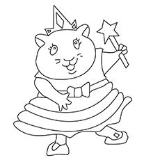 Hamster fairy coloring pages