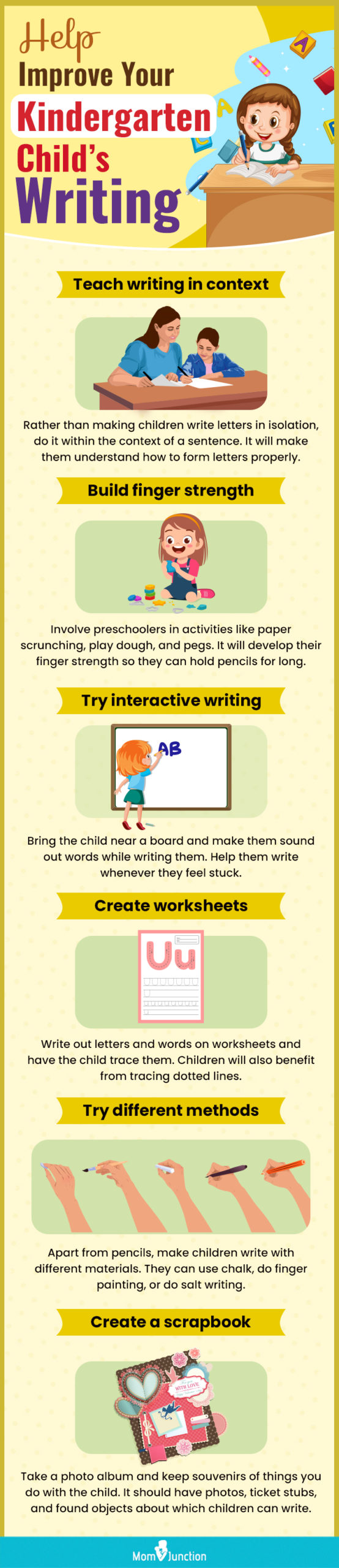 help improve your kindergarten childs writing (infographic)