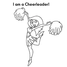 I am a cheerleader coloring page