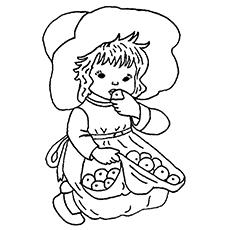 Little apple picker coloring pages