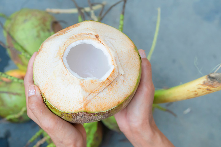 Always use freshly extracted water from a green coconut.