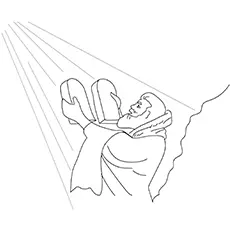 Moses and Tablets coloring page