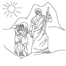 Moses led his people coloring page