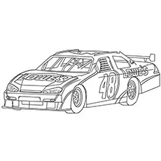 Nascar Speed 48 race car coloring page