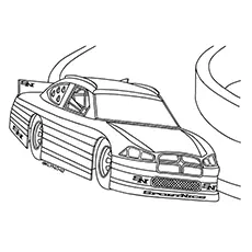 Nascar race car coloring page