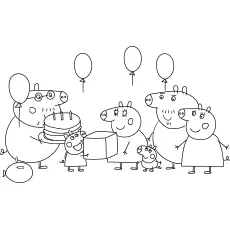 Happy birthday peppa pig coloring pages