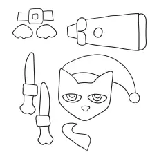 Pete the Cat craft coloring page