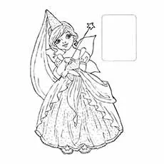 Magic stick of princess coloring pages