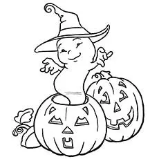 Pumpkin Halloween dance, Disney Halloween coloring page