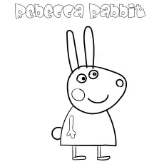Rebecca rabbit peppa pig coloring pages