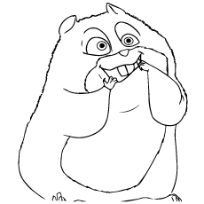 Rhino the hamster coloring pages