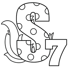 Seven starts with letter S coloring pages