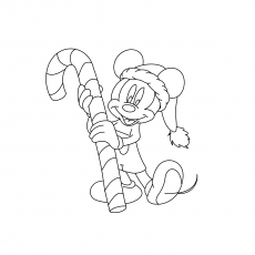 Santa mickey mouse disney christmas coloring pages