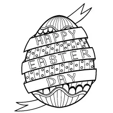 Simple And Elegant Easter Egg Coloring Sheets 