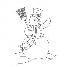 Printable snowman coloring pages