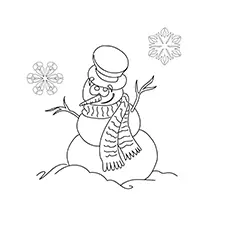 Printable Crayola snowman coloring pages