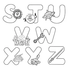 Find and mark letter S coloring pages