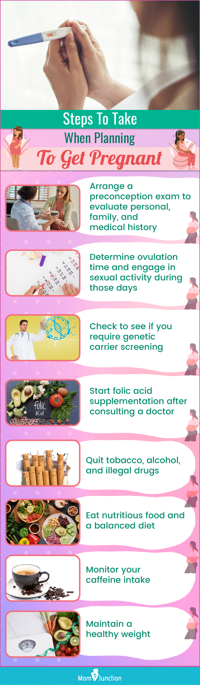steps to take when planning to get pregnant (infographic)