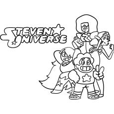 Cartoon Series Steven Universe Coloring Page 