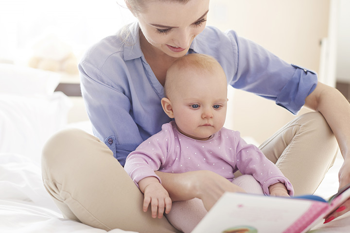 Interactive story reading activity for 6-month-old baby