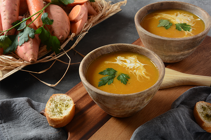Sweet potato vegetable soup recipe for kids