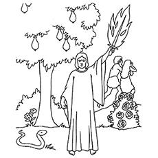 coloring pages adam and eve sin coloring