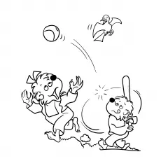 The baseball berenstain bears coloring pages