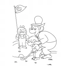 The berenstain bears and the game of golf coloring pages