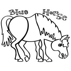 The Blue Horse, Eric Carle coloring page