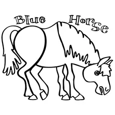 The Blue Horse, Eric Carle coloring page