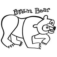 The Brown Bear, Eric Carle coloring page