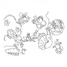 The bug world coloring page