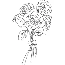 A bunch of roses coloring page_image