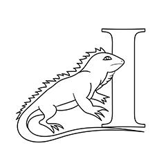 The cartoon Iguana coloring page