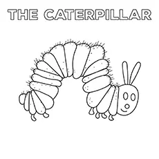The Caterpillar, Eric Carle coloring page