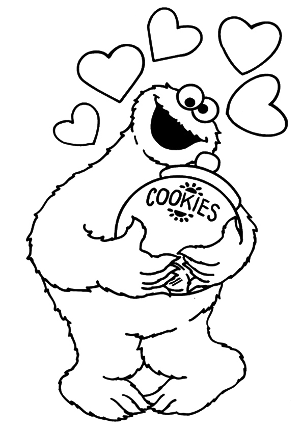 The-Cookie-Monster-And-Hearts