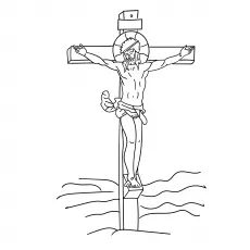 The crucifixion coloring page