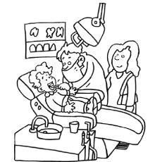 dentist tools coloring page