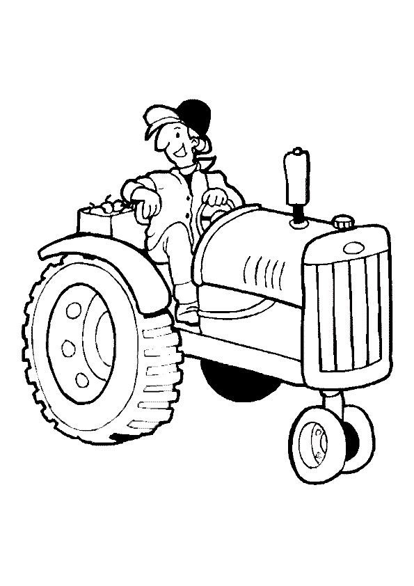 The-Funny-Farmer-On-Tractor-color