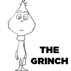 The Grinch cartoon coloring page