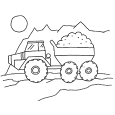 The haul dump truck coloring pages