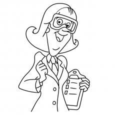 The lab teacher coloring page